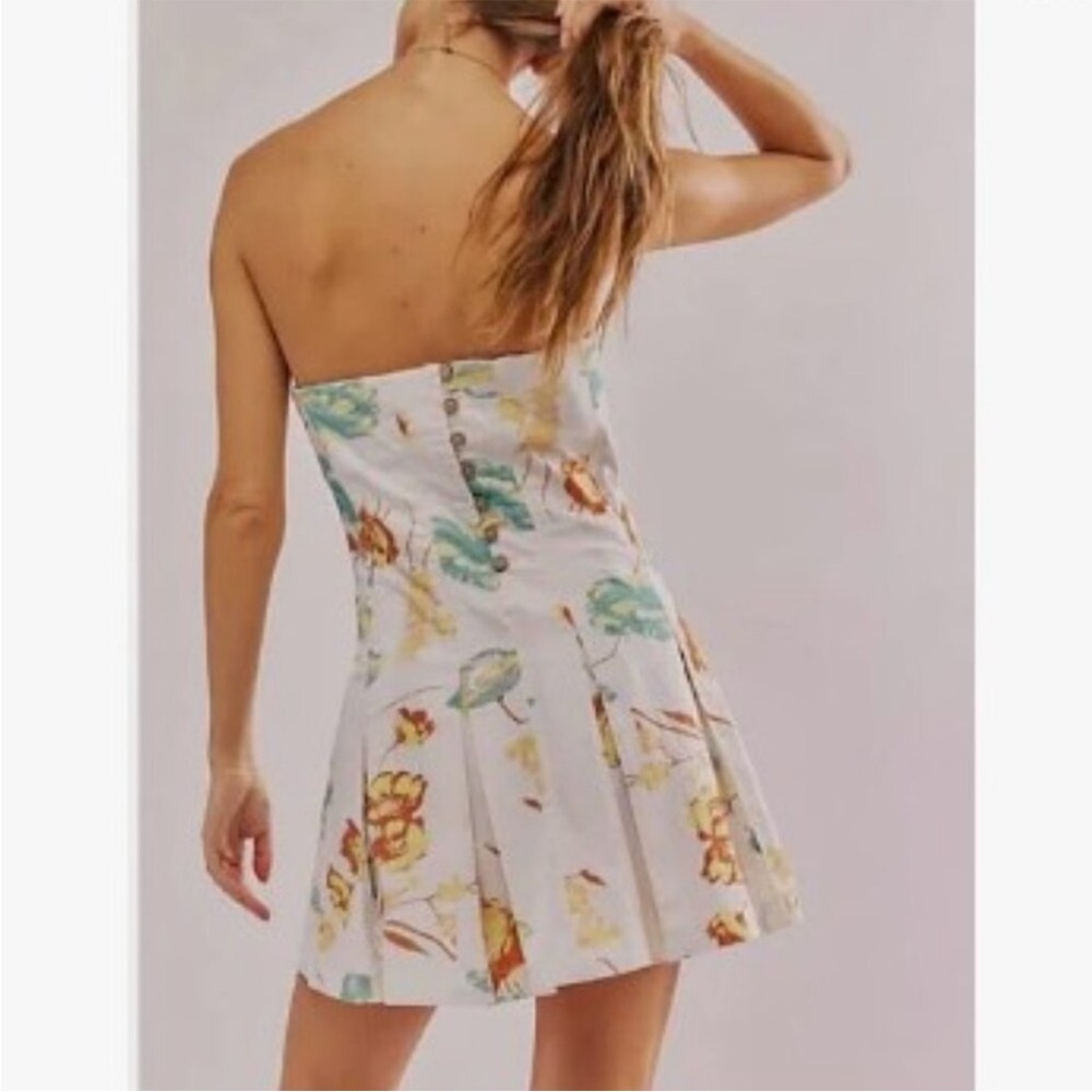 New Free People Made Me Smile Printed Mini Dress - Picture 2 of 5